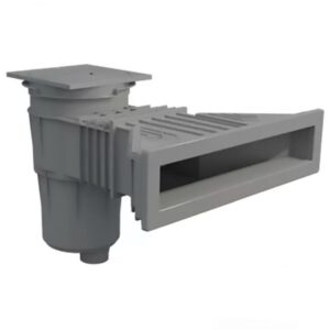 Skimmer sfioratore con piastrelle e vernice