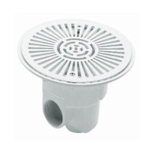 Scarico di fondo per piscina con piastrelle e vernice